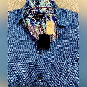 Bugatchi Men’s dress shirt.  Shaped fit